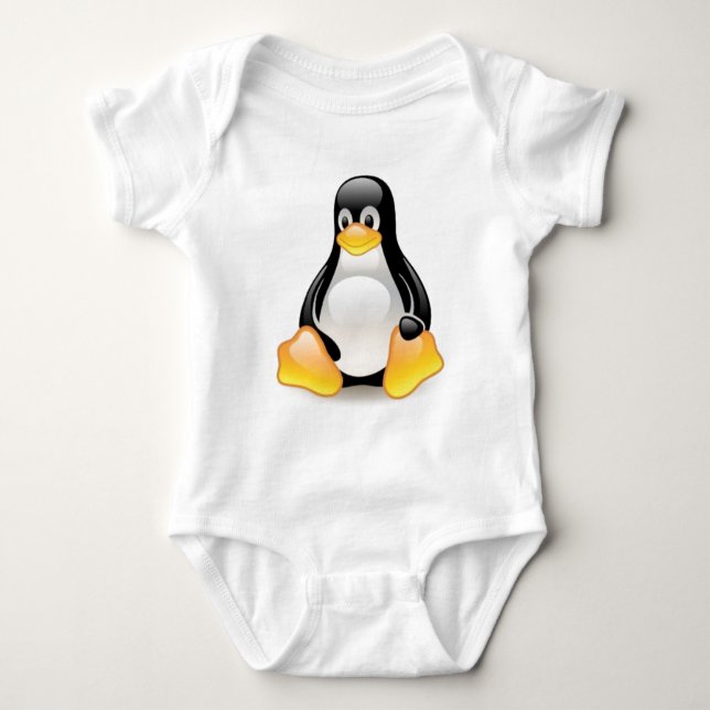 Body Para Bebé Linux-pingüino-Tux (Anverso)