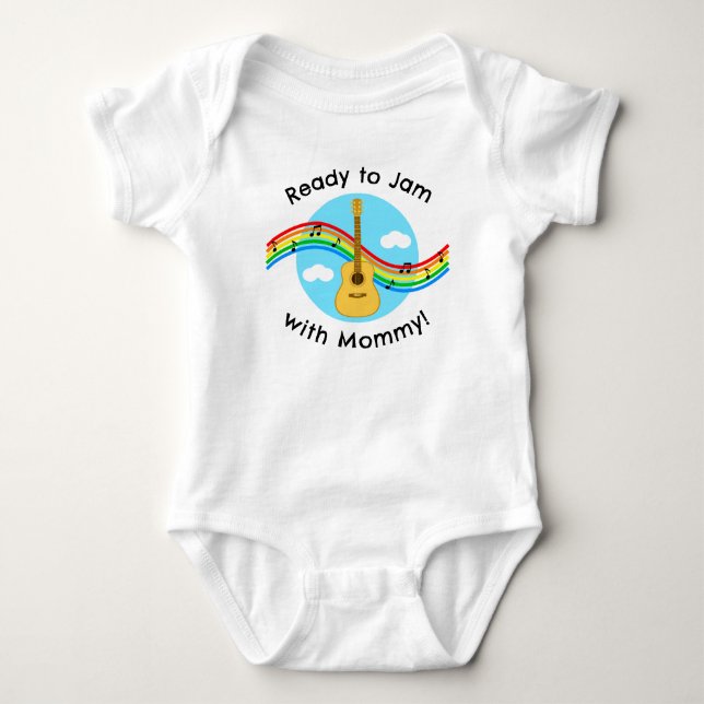 Body Para Bebé Listo para tocar Bodysuit Personalizado (Anverso)