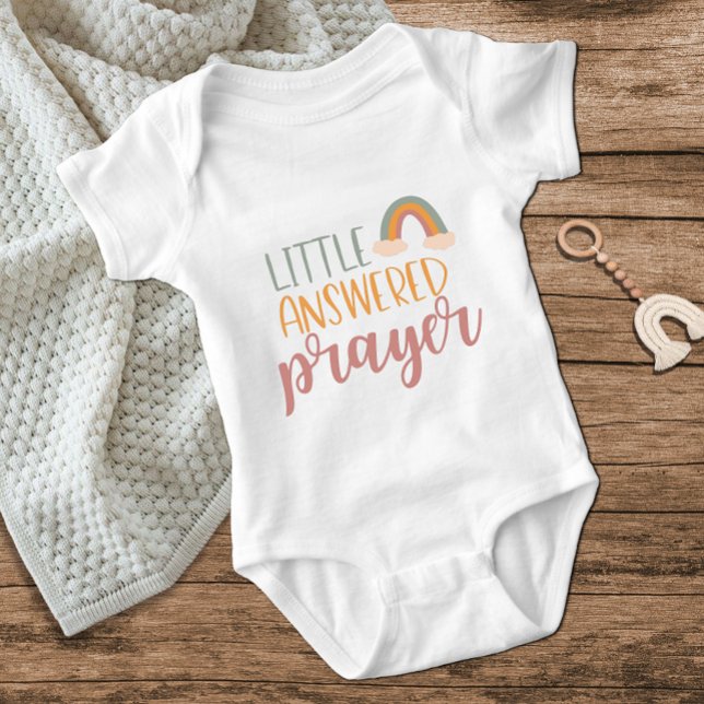 Body Para Bebé Little Answered Prayer Rainbow Cute Fun (Subido por el creador)