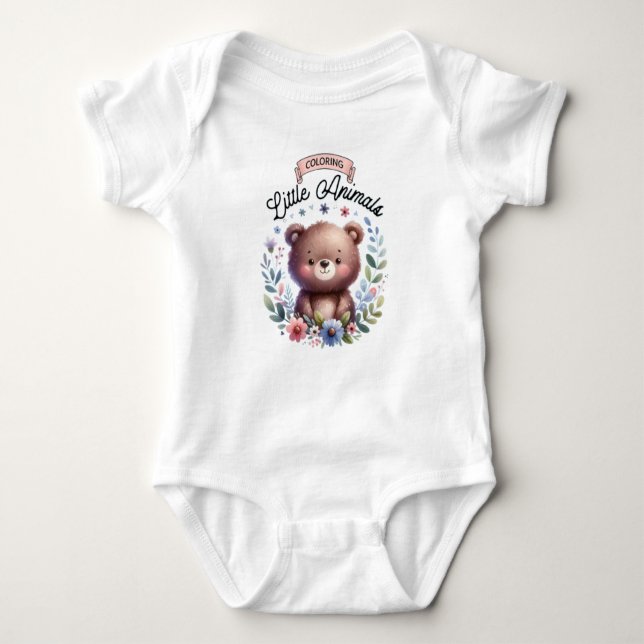 Body Para Bebé little bear print animals (Anverso)