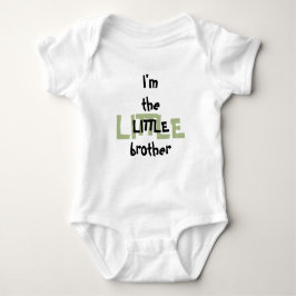 Body Para Bebé Little Brother Diun Green Black Text