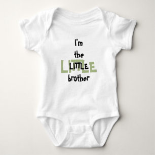 Body Para Bebé Little Brother Diun Green Black Text