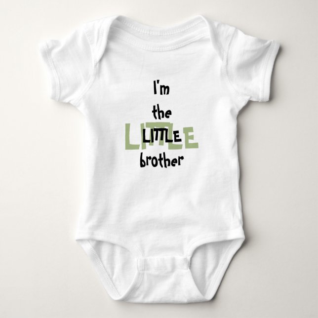Body Para Bebé Little Brother Diun Green Black Text (Anverso)