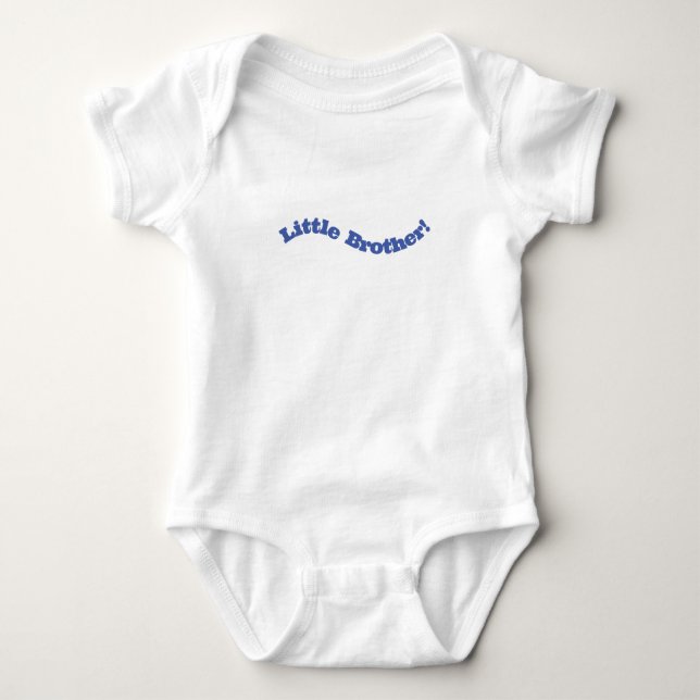 Body Para Bebé Little Brother New Baby Newborn Quote Baby Romper (Anverso)