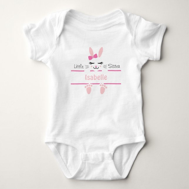 Body Para Bebé Little Brother or Little Sister Bodysuit Minimal (Anverso)