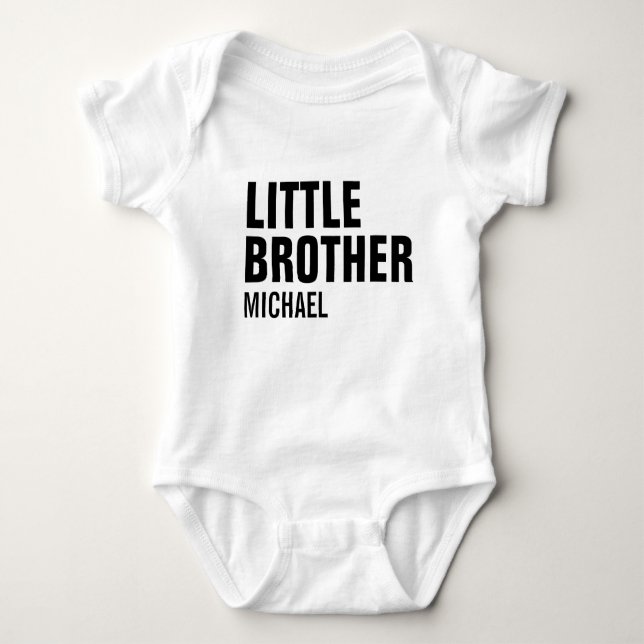 Body Para Bebé Little Brother Personalizado Baby Bodysuit (Anverso)