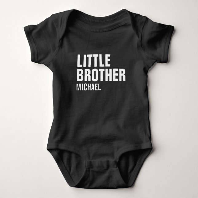 Body Para Bebé Little Brother Personalizado Baby Bodysuit (Anverso)