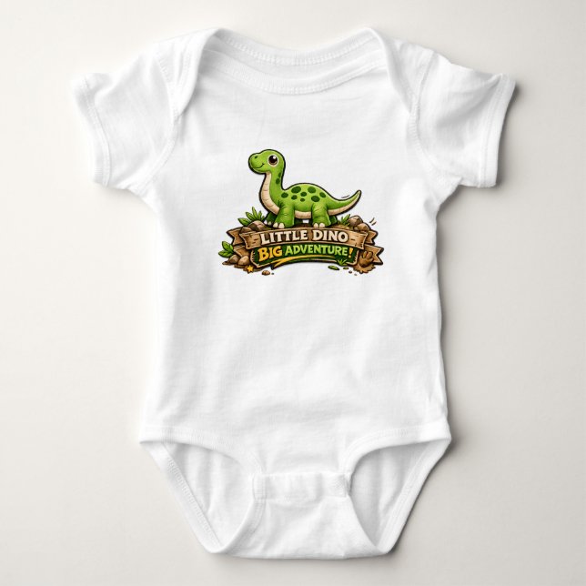 Body Para Bebé 🦕✨ “Little Dino, Big Adventure!”👶💚 (Anverso)