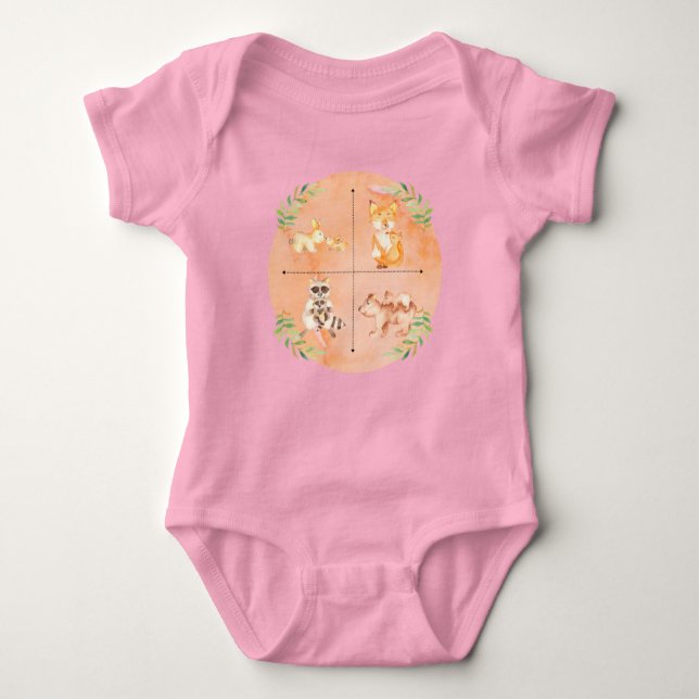 Body Para Bebé Little Explorer Mom & Baby Animals Baby Bodysuit (Anverso)
