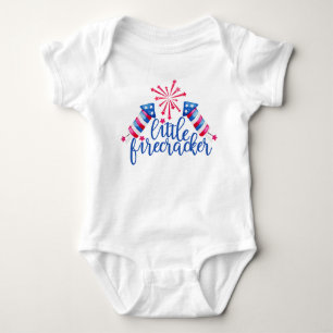 Body Para Bebé Little Firecracker 4 of July Baby Bodysuit