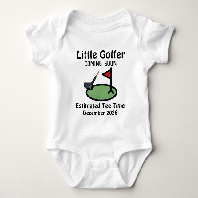 Body Para Bebé Little Golfer - Golfing Buddy Tee Time (Anverso)