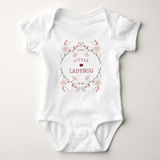 Body Para Bebé Little Ladybug Floral (Anverso)