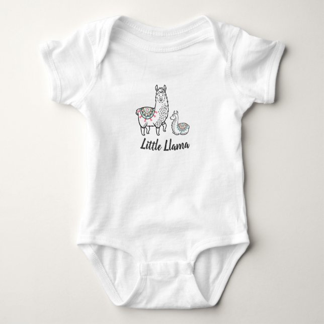 Body Para Bebé Little Llama Bodysuit (Anverso)