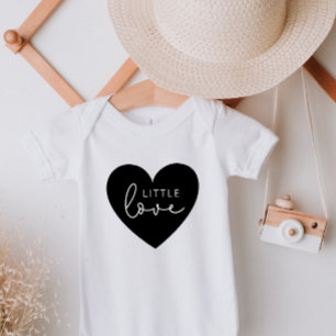 Body Para Bebé Little Love Black Heart Baby Bodysuit