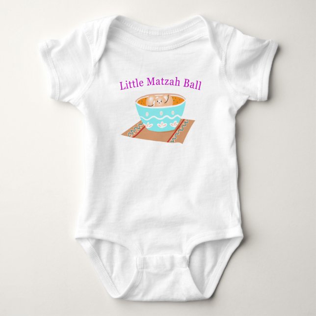 Body Para Bebé Little Matzah Ball Baby Bodysuit (Anverso)