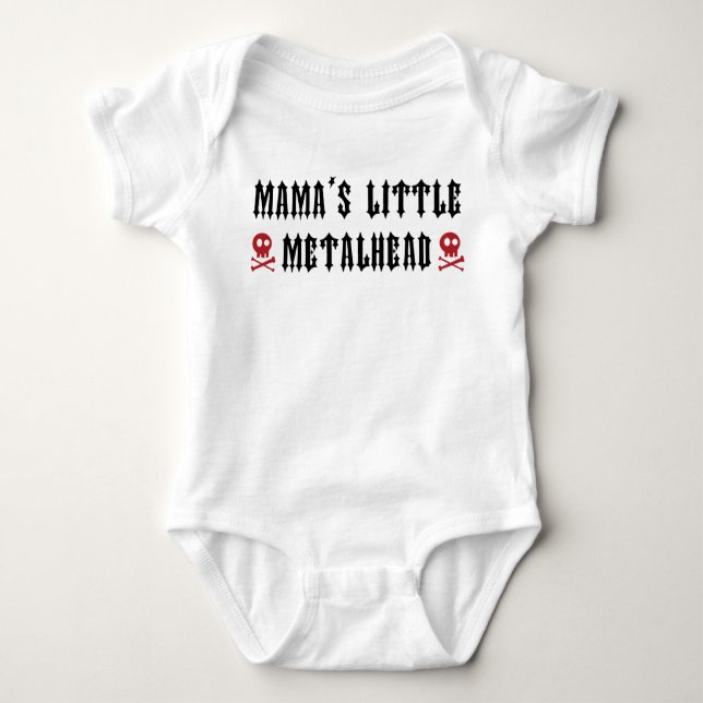 Body Para Bebé Little Metalhead de mamá (Anverso)