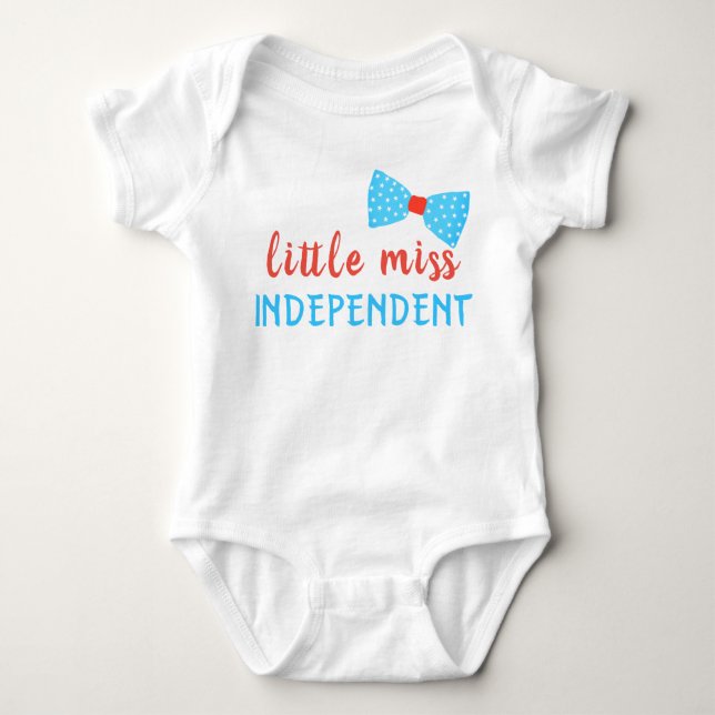 Body Para Bebé Little Miss Independent Bow (Anverso)
