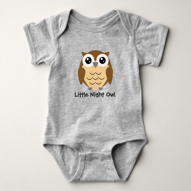 Body Para Bebé Little Owl Design Baby Bodysuit (Anverso)