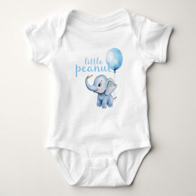 Body Para Bebé Little Peanut Blue Elephant Baby Bodysuit - Cute S (Anverso)