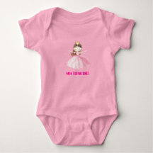 Body para bebé Little Princess cumpleaños número 1