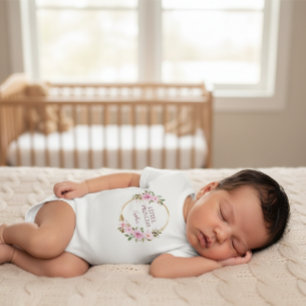 Body Para Bebé Little Princess Sophia Floral Wreath Baby Bodysuit