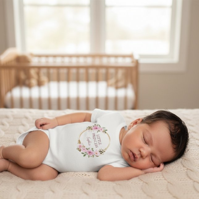 Body Para Bebé Little Princess Sophia Floral Wreath Baby Bodysuit (Subido por el creador)