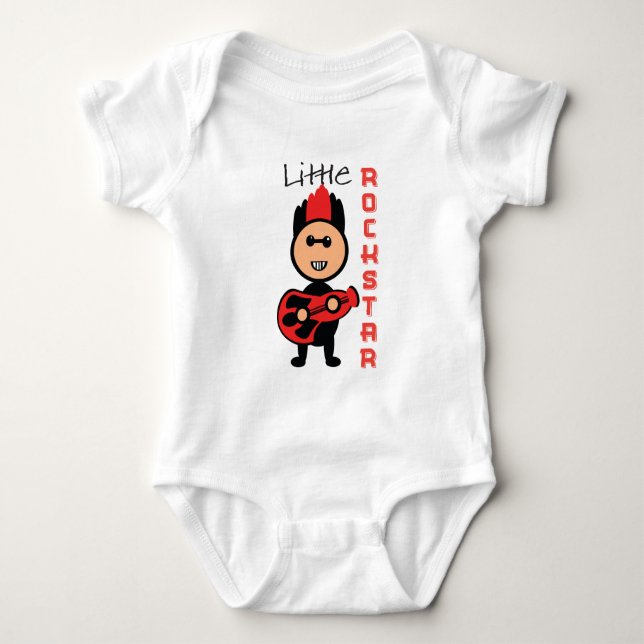 Body Para Bebé "Little Rockstar" (Anverso)