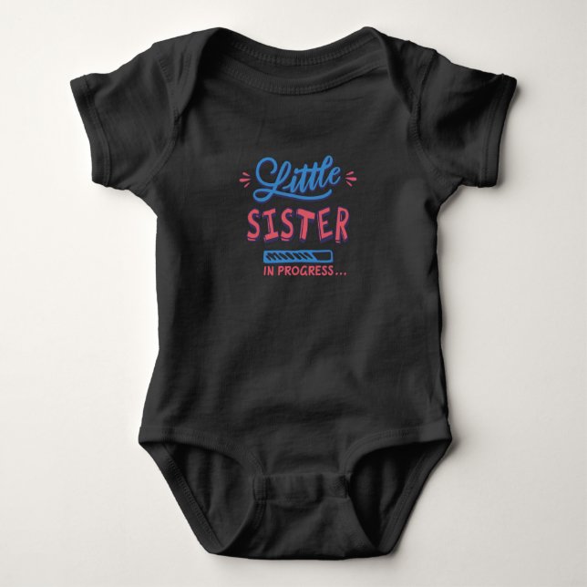 Body Para Bebé Little sister in progress (Anverso)