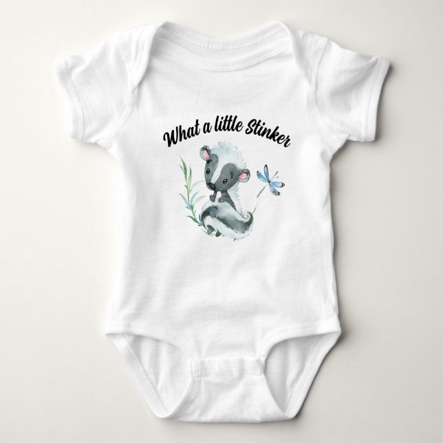 Body Para Bebé Little Stinker Skunk Animal Baby Bodysuit (Anverso)