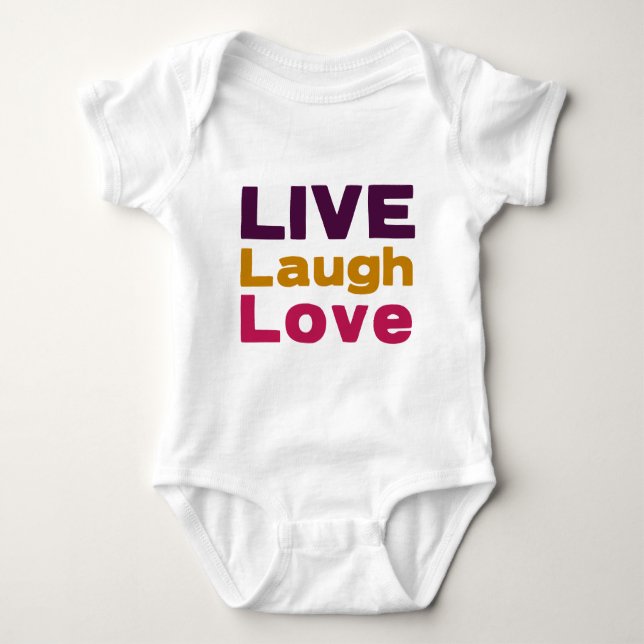 Body Para Bebé Live Laugh Love (Anverso)