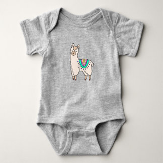 Body Para Bebé llama alpaca de dibujos animados sonriendo feliz d