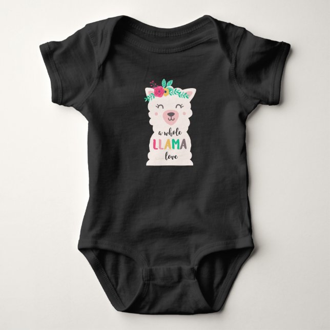 Body Para Bebé Llama baby bodysuit (Anverso)