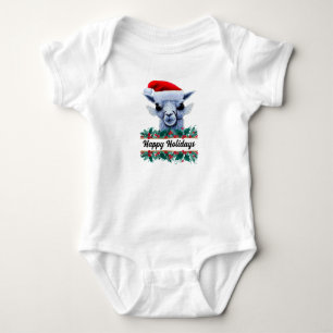 Body Para Bebé Llama con Sombrero Santa