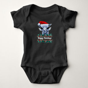 Body Para Bebé Llama con traje de bebé de Santa Hat