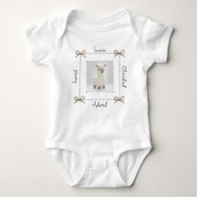 Llama Crochet Baby Bodysuit Personalizada