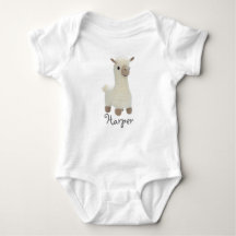 Llama crochet de traje de bebé personalizado