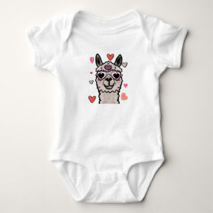 Body Para Bebé Llama Love Hearts Valentine