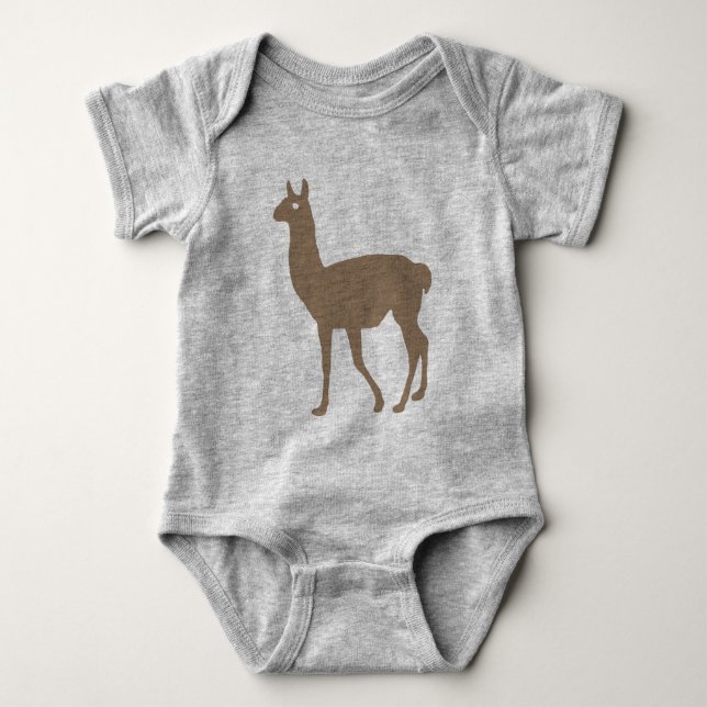 Body Para Bebé Llama T-Shirt (Anverso)