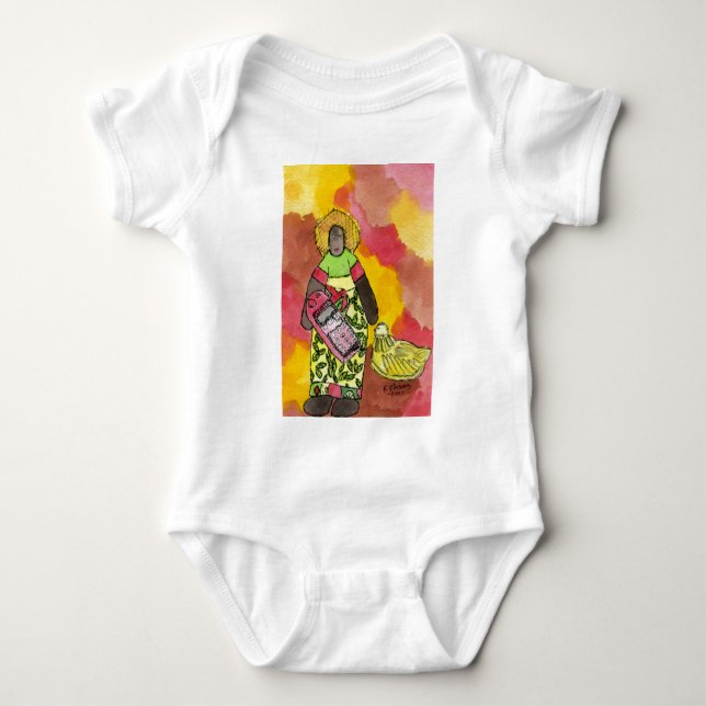 Body Para Bebé Llamada de la abuela (Anverso)