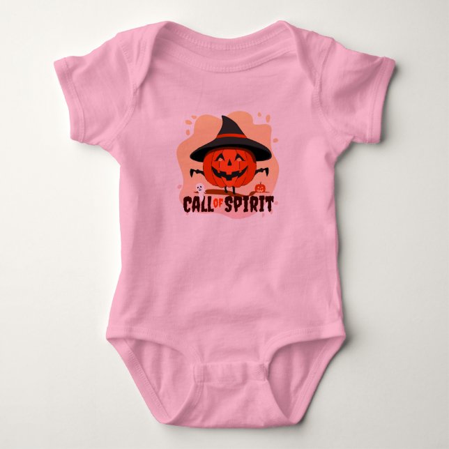 Body Para Bebé Llamado de Espíritu de Halloween (Anverso)