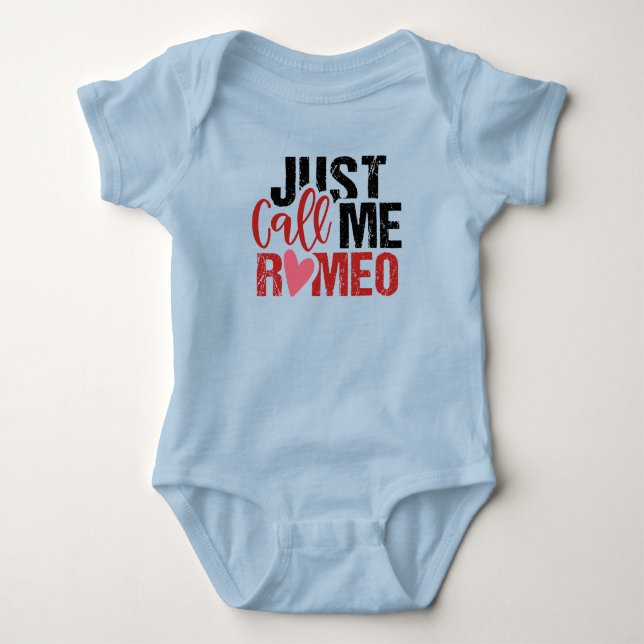Body Para Bebé Llámame simplemente Romeo (Anverso)