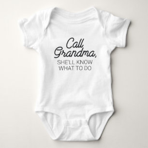 Body Para Bebé Llamar a la Abuela Bebé Divertido