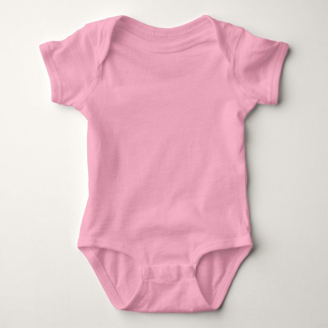 Body Para Bebé Llanura sólida rosa simple (Anverso)