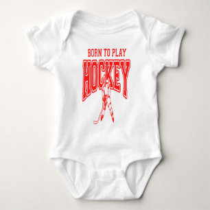 Body Para Bebé Llevado jugar al hockey (rojo)