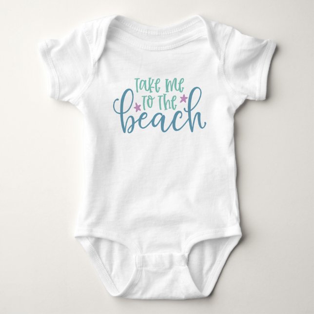 Body Para Bebé Llévame A La Playa (Anverso)