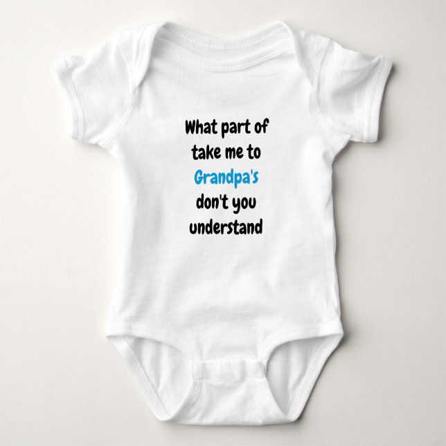 Body Para Bebé "Llévame al abuelo" (Anverso)