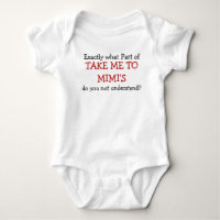 Llévame al traje de bebé de Mimi