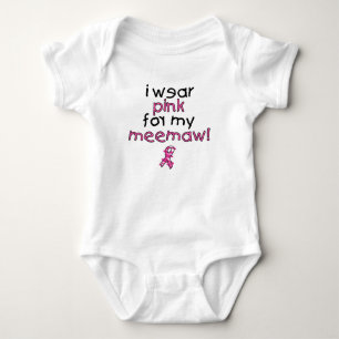 Body Para Bebé Llevo el rosa para mi MeeMaw ($18,95)