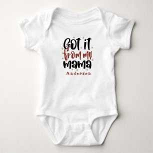 Body Para Bebé Lo Obtuve De Mamá Nombre Personalizado Lindo
