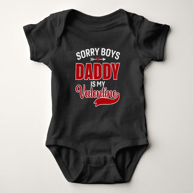 Body Para Bebé Lo siento niños papá es mi San Valentín (Anverso)
